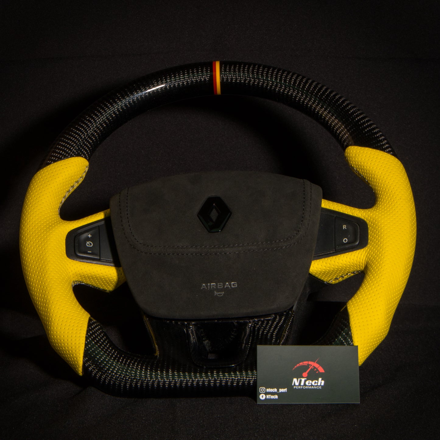 Custom Carbon Steering Wheel for Megane 3 RS Renault Sport