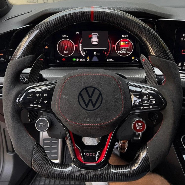 Custom Carbon Steering Wheel VOLKSWAGEN GOLF 8 GTI/R/GTE