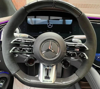 VOLANT MERCEDES W176 W204 W246 NEUF cuir noir avec fils blancs EUR 199 VOLANT MERCEDES W176 W204 W246 NEUF cuir noir avec fils blancs EUR 199