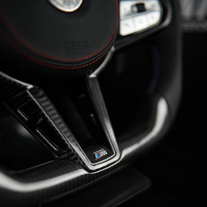 Volant en Stock Carbone tressé noir cuir perforé noir garniture carbone tressé noir Alcantara BMW Série G 2019+