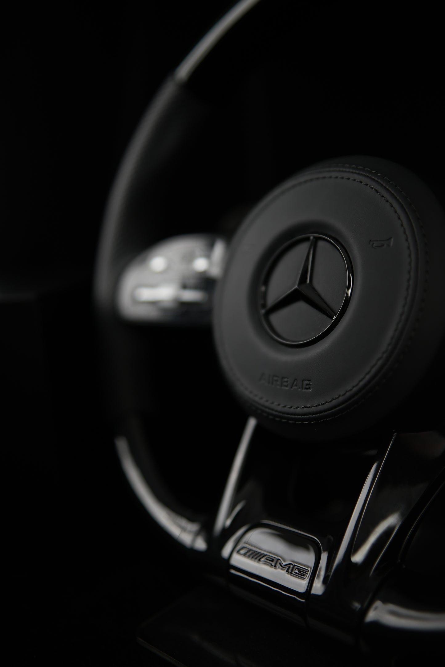 Volant Noir Laqué en Stock Mercedes Classe A B C E CLA GLA GLB GLE 2018+