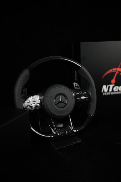 Volant Noir Laqué en Stock Mercedes Classe A B C E CLA GLA GLB GLE 2018+