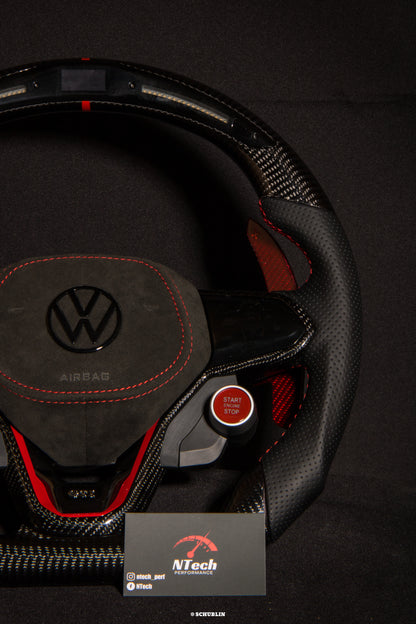 Custom Carbon Steering Wheel VOLKSWAGEN GOLF 8 GTI/R/GTE