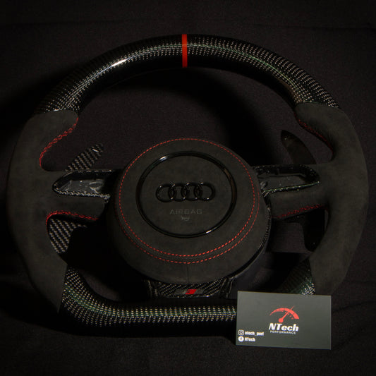 Volant Carbone Audi A3 S3 RS3 A4 RS4 A6 A8 Q3 Q5 2008+